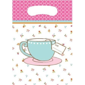 Club Pack of 96 Pink and Blue Tea Time Plastic Party Loot Bags 12 - All