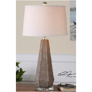 33.5 Olive Taupe Beaded Ceramic Decorative Table Lamp - All