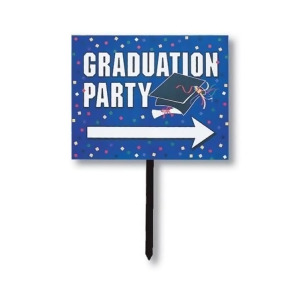 Pack of 6 Blue Graduation Party Outdoor Garden Yard Sign Decorations 30.5 - All