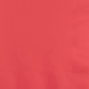 Club Pack of 600 Coral Pink Red Premium 2-Ply Disposable Party Beverage Napkins 5 - All