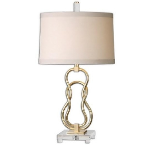 29.5 Antiqued Gold Intertwining Curved Metal Decorative Table Lamp - All