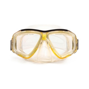 6.25 Malibu Yellow and Clear Pro Mask Swimming Pool Accessory for Adults - All
