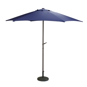 7.5' Outdoor Patio Market Umbrella with Hand Crank Navy Blue - All