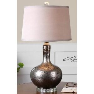 27 Mottled Silver Black Mercury Glass Decorative Table Lamp - All