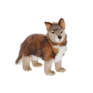 Pack of 2 Life-Like Handcrafted Extra Soft Plush Standing Wolf Cub Stuffed Animals 17.25 - All