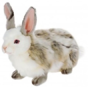 Set of 2 Life-Like Handcrafted Extra Soft Plush Jacquard Rabbit Stuffed Animals 13.25 - All