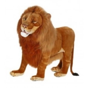 54.5 Life-Like Handcrafted Extra Soft Plush Ride-On Male Lion Stuffed Animal - All