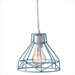 Pack of 2 Sky Blue Cagey Wire Plug-In Pendant Lights 7.25 - All
