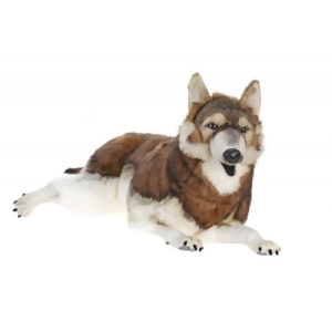 Life-like Handcrafted Extra Soft Plush Laying Timber Wolf Stuffed Animal 39.25 - All