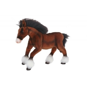 Pack of 2 Life-like Handcrafted Extra Soft Plush Clydesdale Horse Stuffed Animals 19.75 - All
