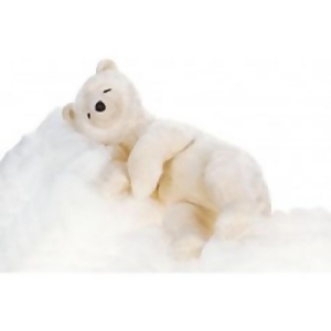 27.25 Life-Like Handcrafted Extra Soft Plush Creme Sleeping Bear Stuffed Animals - All