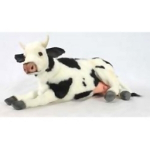 Set of 2 Life-Like Handcrafted Extra Soft Plush Large Laying Cow Stuffed Animals 16.75 - All