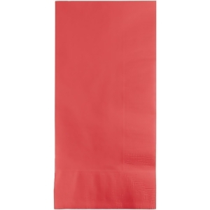Club Pack of 600 Coral Pink Red Premium 2-Ply Disposable Dinner Napkins 8 - All
