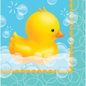 Club Pack of 192 Bubble Bath Rubber Ducky 3-Ply Paper Party Lunch Napkins 6.5 - All