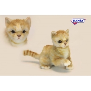 Pack of 4 Life-like Handcrafted Extra Soft Plush Ginger Kitten Stuffed Animals 7.75 - All