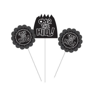 Club Pack of 18 Black Over the Hill Birthday Party Decoration Centerpiece Picks 17 - All