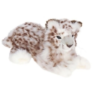 Set of 2 Life-Like Handcrafted Extra Soft Plush Laying Snow Leopard 13.25 - All