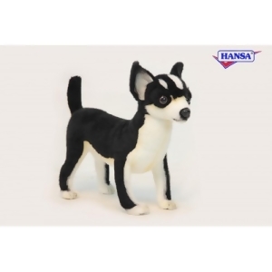Pack of 3 Life-like Handcrafted Extra Soft Plush Black and White Chihuahua Stuffed Animals 10.5 - All