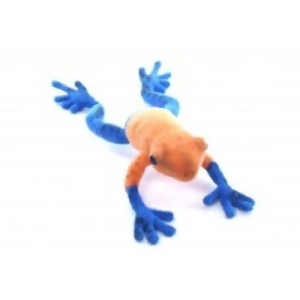 Set of 4 Life-Like Handcrafted Extra Soft Plush Blue Dart Tree Frog Stuffed Animals 6.5 - All