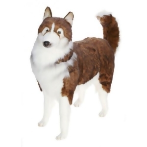 Life-like Handcrafted Extra Soft Plush Life Size Brown Great Husky Dog 45 - All