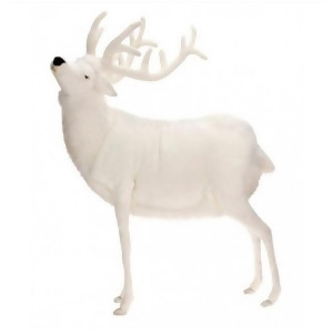 59 Life-Like Handcrafted Extra Soft Plush Extra Large White Reindeer Stuffed Animal - All