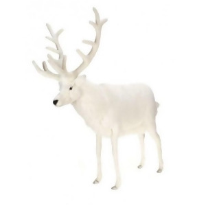 47 Life-Like Handcrafted Extra Soft Plush Large White Reindeer Stuffed Animal - All