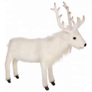 Pack of 2 Life-Like Handcrafted Extra Soft Plush White Reindeer Stuffed Animals 15.5 - All