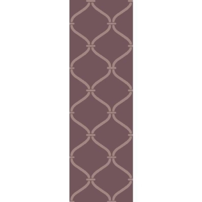 2.5' x 8' Egyptian Windows Light Raspberry Mauve and Ivory ...