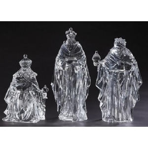 3-Piece Icy Crystal 3 Kings Christmas Nativity Figures 15 - All
