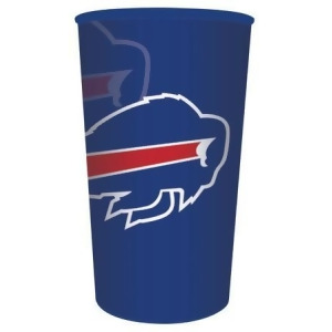 Club Pack of 20 Blue and Red Buffalo Bills Nfl Football Plastic Drinking Party Souvenir Tumbler Cups 22 oz - All