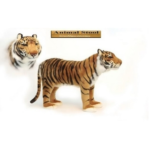 30.5 Life-Like Handcrafted Extra Soft Plush Tiger Stool Stuffed Animal - All