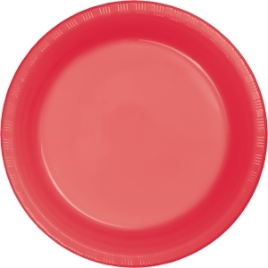 Club Pack of 240 Coral Pink Red Disposable Plastic Party Banquet Dinner Plates 10 - All