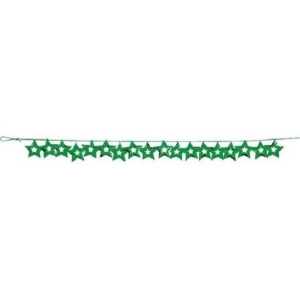Club Pack of 12 Green Star Decorative Confetti Party Garlands 9' - All