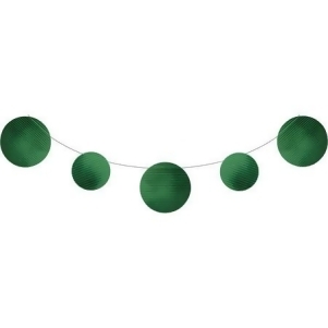 Pack of 6 Green Circles Embossed Foil Party Banners 11' - All