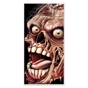 Club Pack of 12 Halloween Themed Zombie Door Cover Party Decorations 5' - All