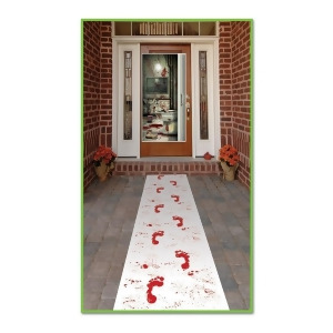 Pack of 6 Halloween Themed Bloody Footprints Path Runner Party Decorations 10' - All