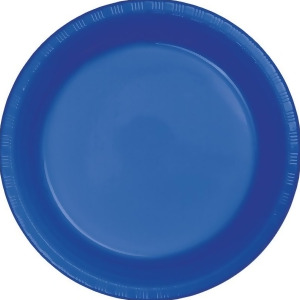 Club Pack of 240 Cobalt Blue Disposable Plastic Party Banquet Lunch Plates 6.75 - All