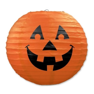 Club Pack of 18 Orange and Black Halloween J-o-l Hanging Paper Lantern Party Decorations 9.5 - All