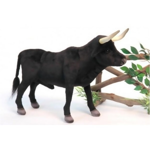 Pack of 3 Life-Like Handcrafted Extra Soft Plush Black Bull Stuffed Animals 17.5 - All
