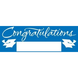 Pack of 6 True Blue and White Giant Graduation Party Banners 5' - All
