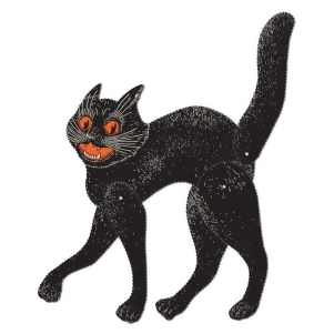 Club Pack of 12 Jointed Black Scratch Cat Halloween Decorations 20.5 - All