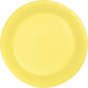 Club Pack of 240 Mimosa Yellow Disposable Plastic Party Lunch Plates 6.75 - All