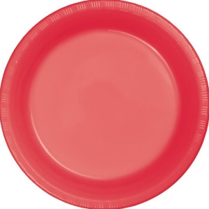 Club Pack of 240 Coral Pink Red Disposable Plastic Party Banquet Lunch Plates 6.75 - All