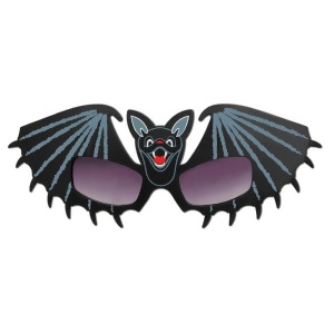 Pack of 6 Black and Gray Spooky Flying Bat Fanci-Frame Eyeglass Party Favor Costume Accessories - All