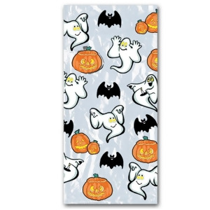 Pack of 300 Halloween Pumpkin Bats and Ghost Party Cello Bags 9 - All