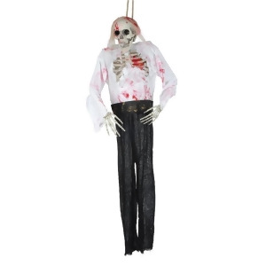 5' Bloody Pirate Skeleton Creepy Creature Halloween Decoration - All