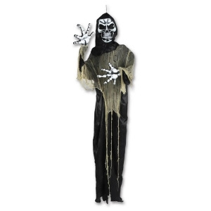 7.25' Posable Grim Reaper Creepy Creature Halloween Decoration - All