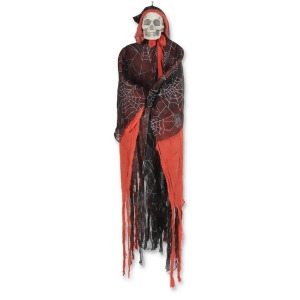5' Posable Hooded Skeleton Creepy Creature Halloween Decoration - All