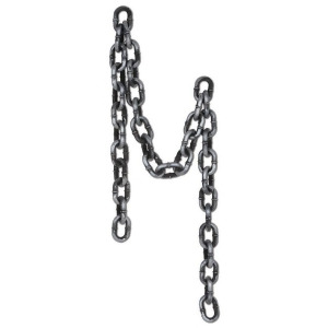 Pack of 6 Realistic Steel Chain Halloween Decoration 6' - All