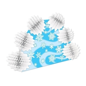 Club Pack of 12 Snowflake Pop-Over Honeycomb Centerpiece Party Decorations 10 - All